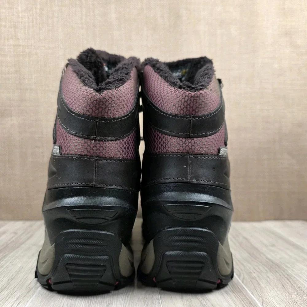 Merrell Polarand 8 Waterproof Womens Size 6 Expresso Pink Winter Hiking Boots